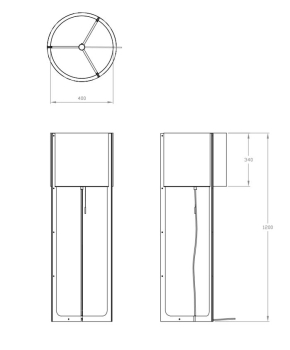 Preview: Carpyen Nirvana Stehleuchte H 120cm